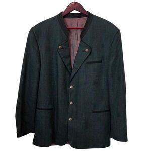 Linen-viscose blend traditional Bavarian Trachten jacket lightweight breathable